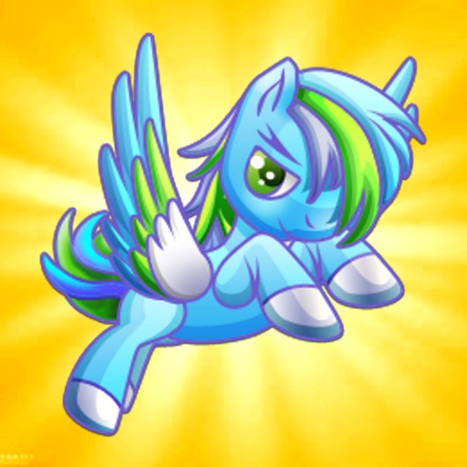 Flappy Blue Unicorn Attack: Pretty Pet Fly-ing Pony Bird Adventure Game Icon