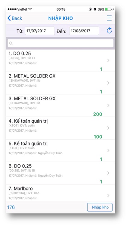 Quản lý kho BS SILVER