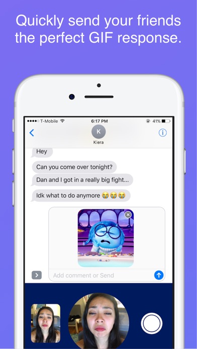 WinkChat - Turn your emotion into GIFs! screenshot 2