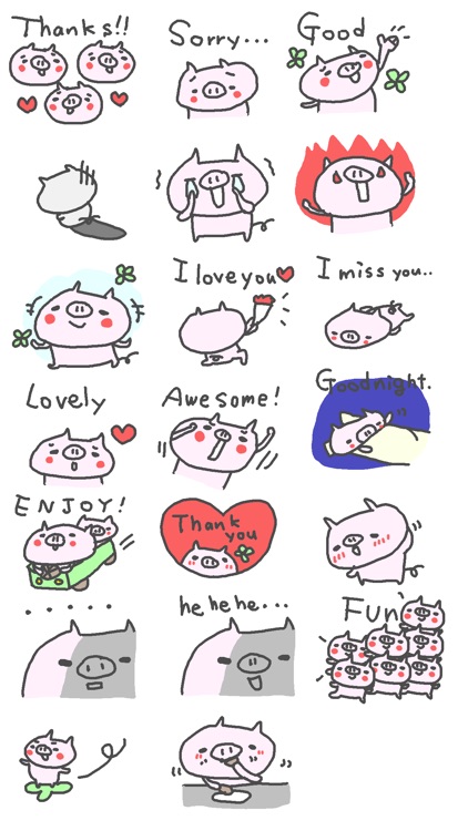 English Cute Pig