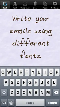 Handwritten email iPhone image 1