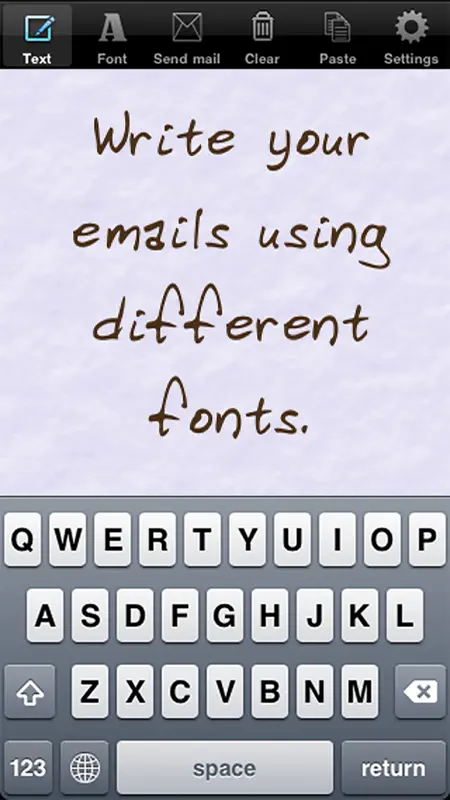 Handwritten email screenshot 1 of 3