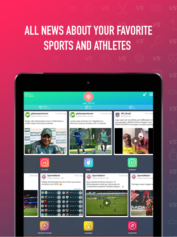 SportsMatch iPad screenshot 1 - Sports app