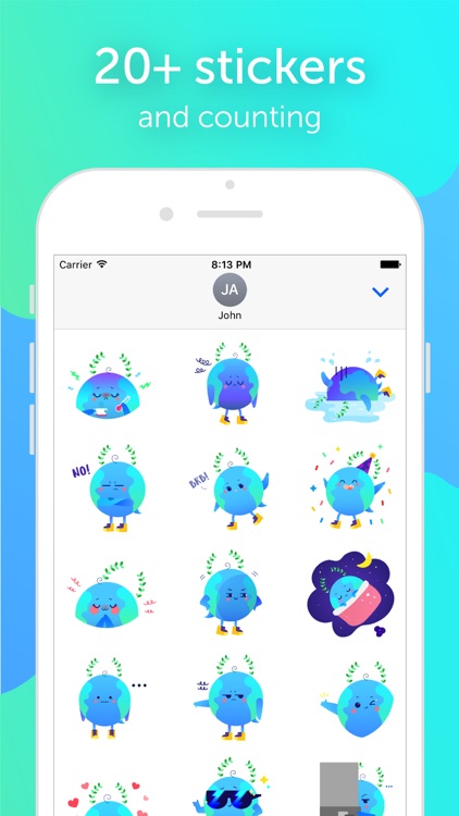 Tekie the Cute Earth Sticker