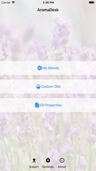 Screenshot #1 pour AromaDesk Oil Blending Tool