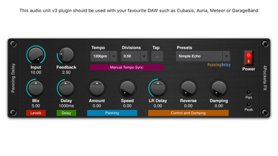 Screenshot #1 pour Panning Delay AUv3 Plugin