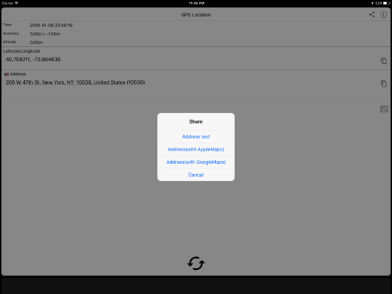 Screenshot #6 pour GPS Location - Share address