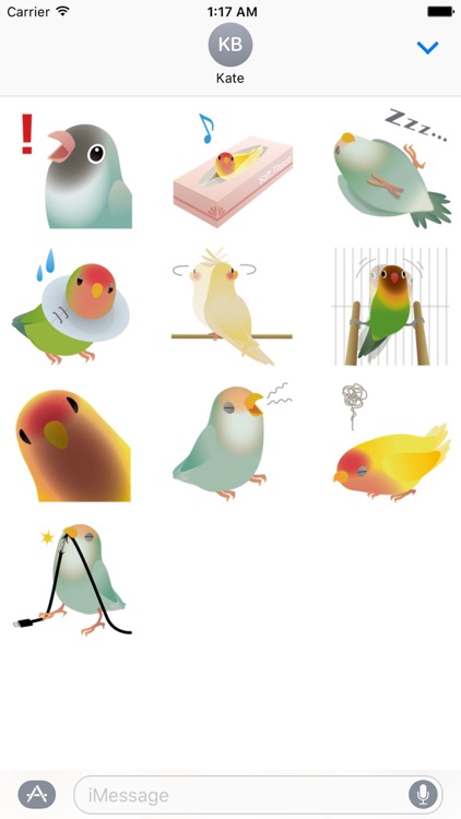 Cute Birds And Love Sticker
