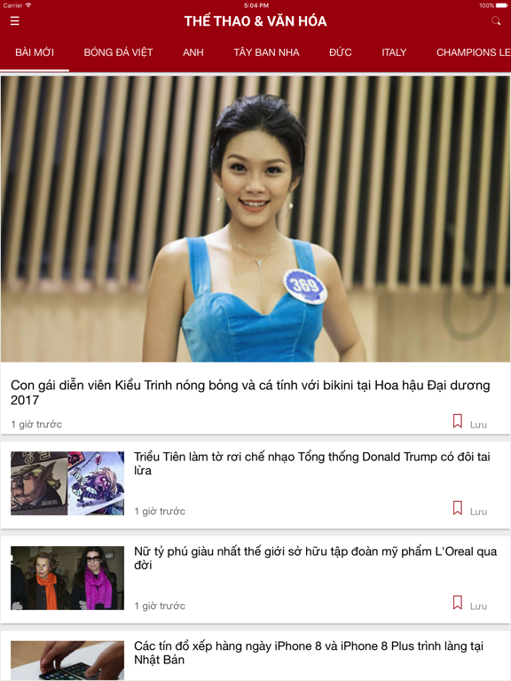 Screenshot #4 pour Thể Thao & Văn Hóa