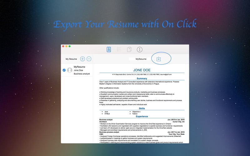 resume builder by zdf iphone screenshot 3