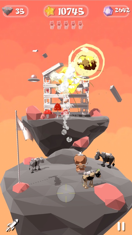 #3. Rocket Cows (iOS) Podle: Entity3 Limited