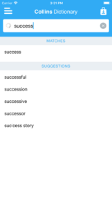 Collins COBUILD Dictionary screenshot
