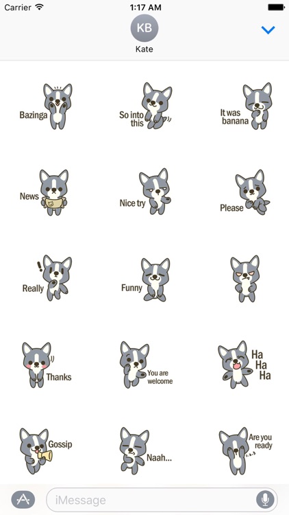 A Little Cute Corgi Stickers