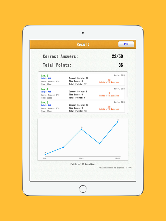 Brain Training:  Mental Calc iPad screenshot 3 - Games app
