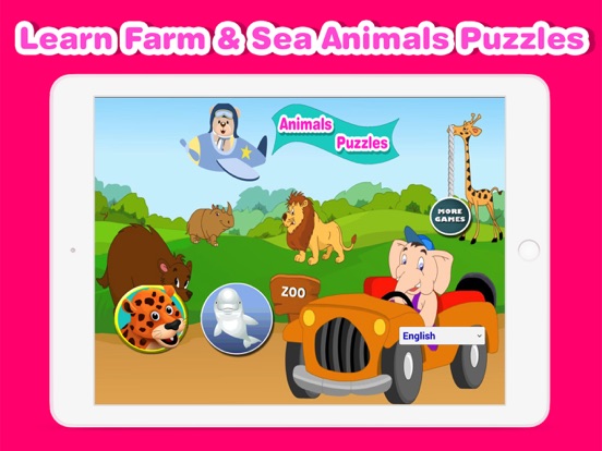 Learn Farm Sea Animals Puzzles iPad screenshot