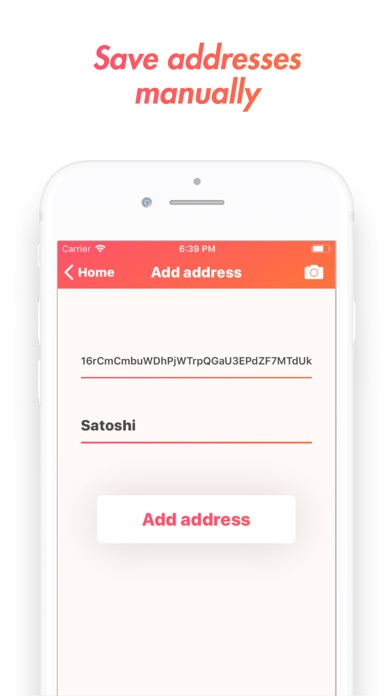 BitAdd: Save Bitcoin addresses screenshot 4