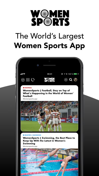 WomenSports iPhone screenshot 1 - News app
