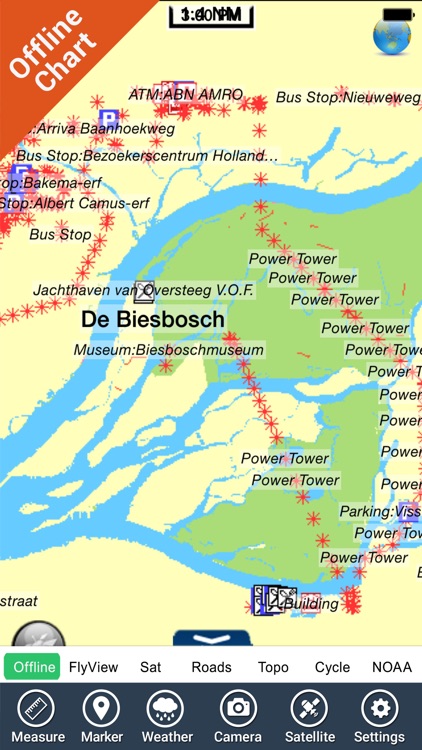 De Biesbosch NP GPS and outdoor map with guide