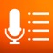 Приложение позволяет записывать напоминания голосом