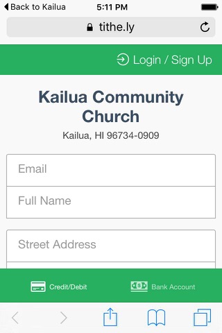 Kailua Community Church screenshot 2