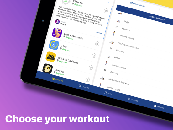 Butt workout plan iPad app afbeelding 1