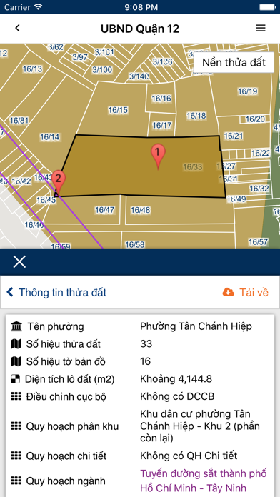 Screenshot #3 pour Thông tin quy hoạch Quận 12