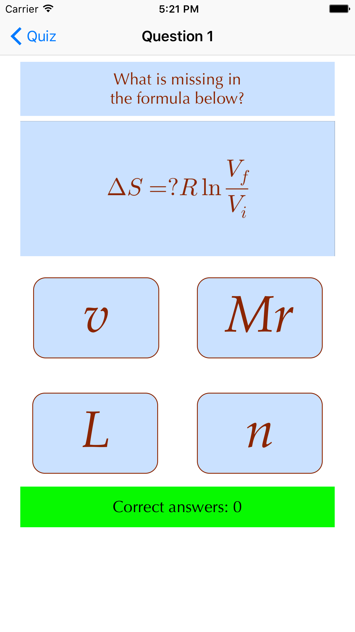 Thermodynamics Formulas