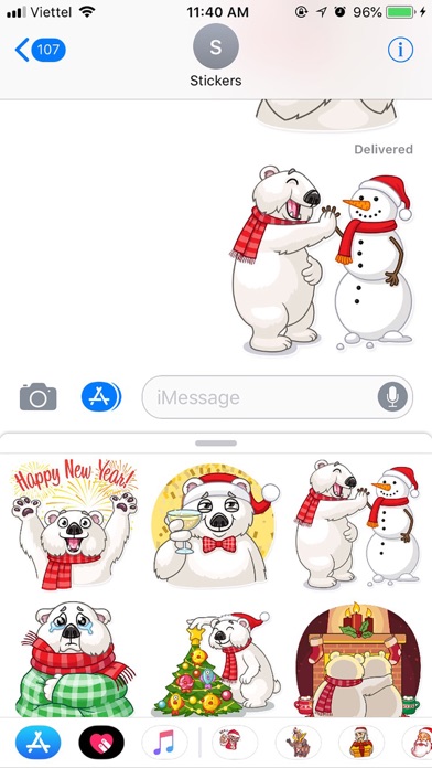 Christmas Ted Frosty Sticker screenshot 3
