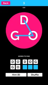 pink letters - word search puzzle game iphone screenshot 2