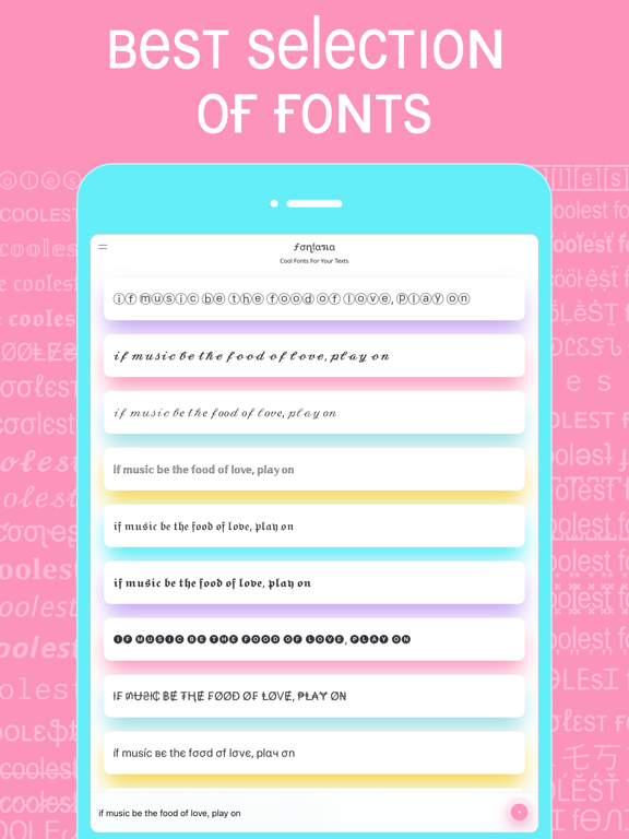 Fontasia - Creative Fonts iPad screenshot 4 - Utilities app