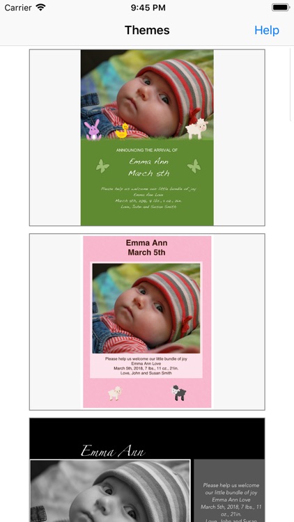 Baby Arrival Cards