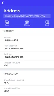 blockchain btc address book iphone screenshot 1