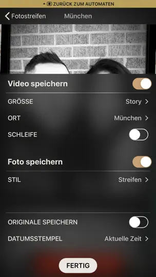 Screenshot von IncrediBooth Video-Fotoautomat auf dem iPhone 6