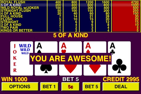 Video Poker ⋆ Jokers Wild screenshot 2