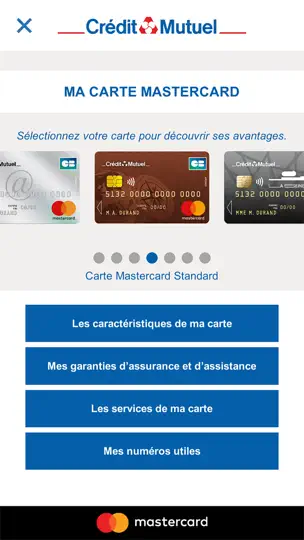 Capture d'écran de Crédit Mutuel Programme Cartes sur iPhone 2