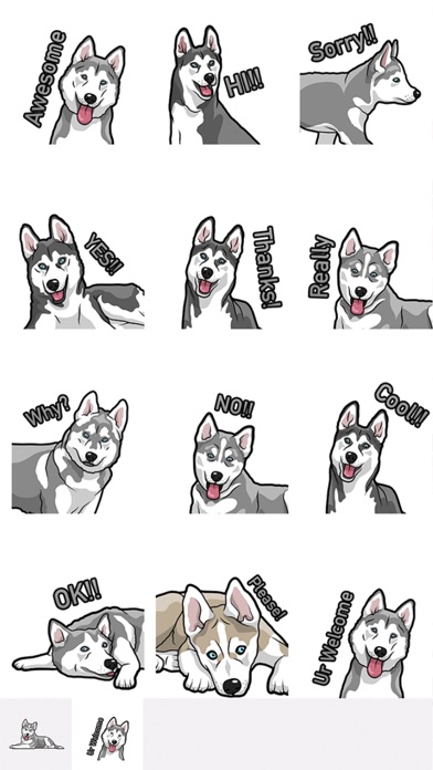 Screenshot #2 pour HuskyMoji - Husky Emoji & Sticker