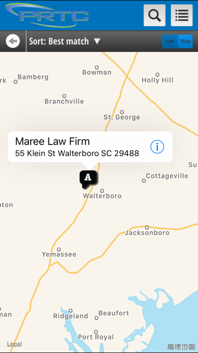 PRTC Search iPhone screenshot 4 - Business app