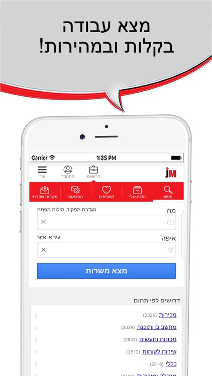 ג'וב מאסטר, דרושים חיפוש עבודה