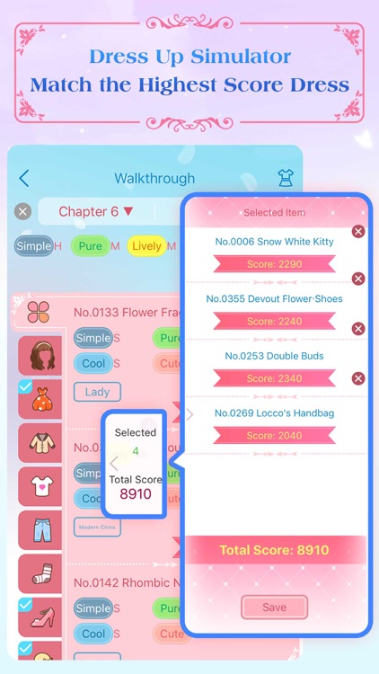 Guide for Love Nikki - calculate dress up score