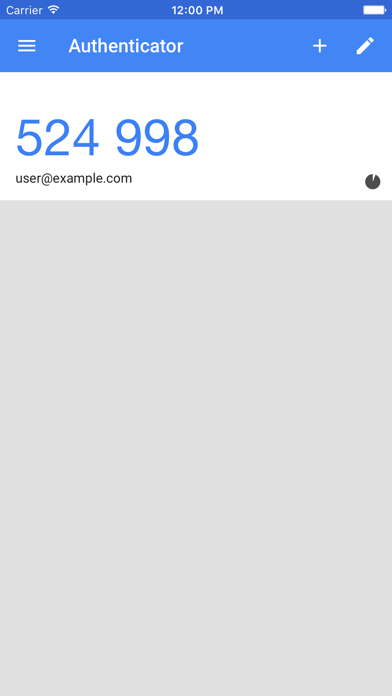 Google Authenticator Screenshot 1