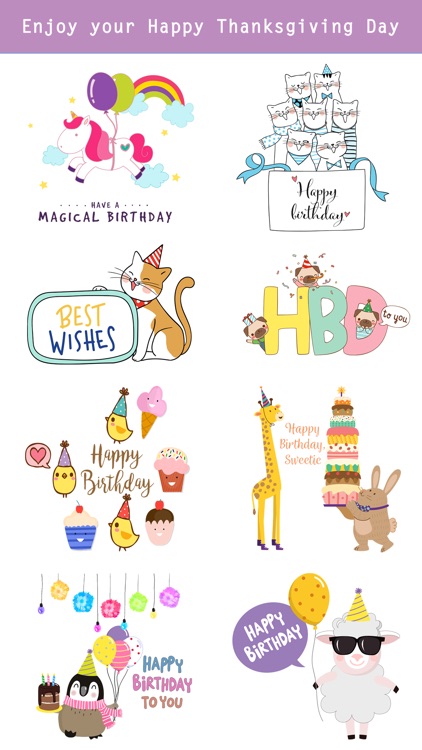 Cute Happy Birthday screenshot-3