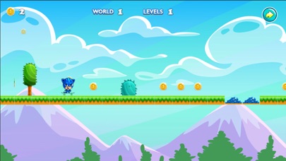 Blue Cat Hero run screenshot 2