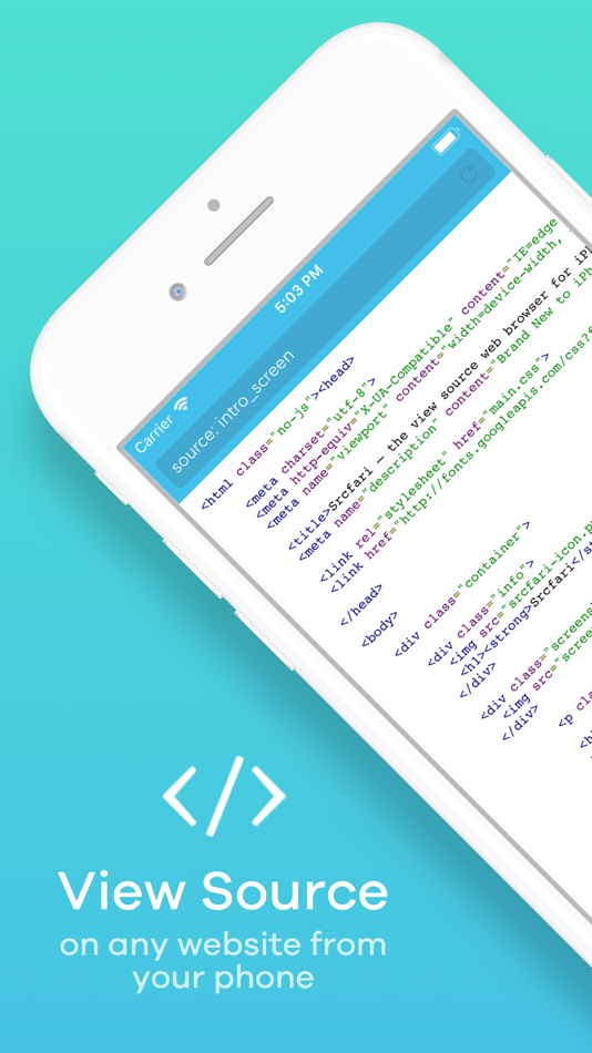 #1. Srcfari: view html source code (iOS) 由: Tapdeck