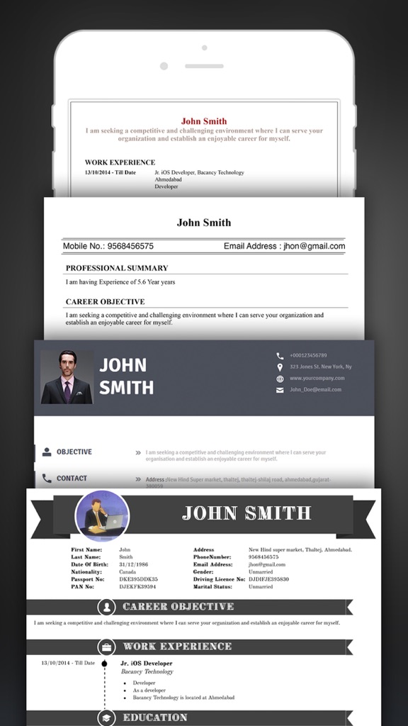 【图】Resume Creator Pro CV Designer(截图2) 【图】Resume Creator Pro CV Designer(截图2)