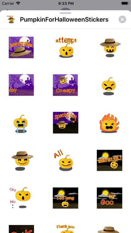 Pumpkin For Halloween Stickers