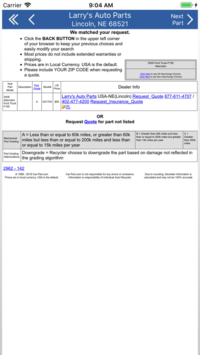 Larry's Auto Parts- Lincoln NE screenshot 3