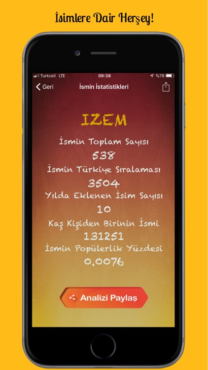 İsim Analizi