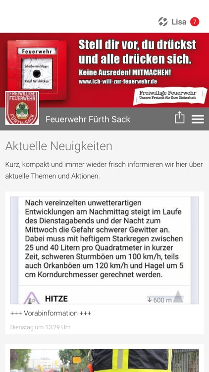 Feuerwehr Fürth Sack