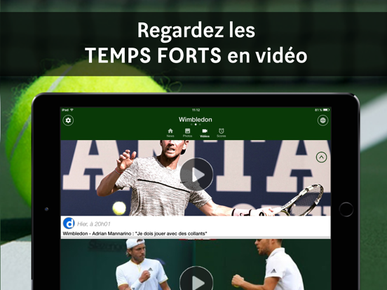 Screenshot #6 pour Tennis Addict : vidéos, alertes