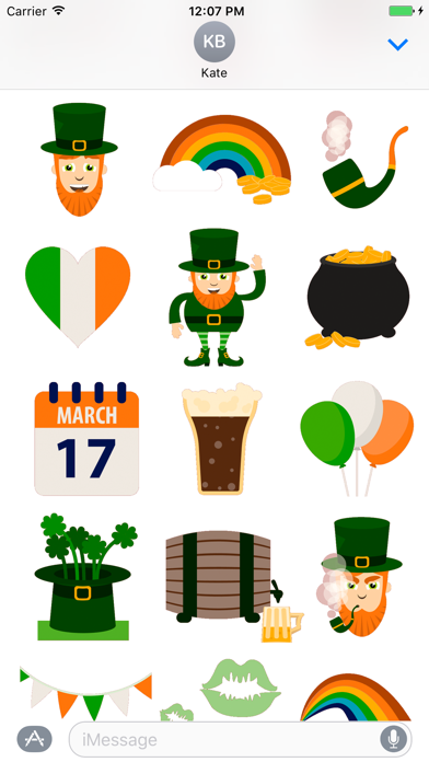 How to cancel & delete St.Patrick Day animated emoji from iphone & ipad 1